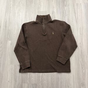 Polo by Ralph Lauren Brown Half-Zip Sweater